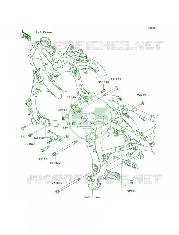 Engine Mount Kawasaki MOTOS 650 2009 Versys   KLE650A9F