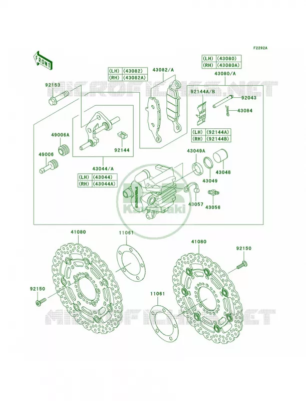Front BrakeA9F Kawasaki MOTOS 650 2009 Versys   KLE650A9F