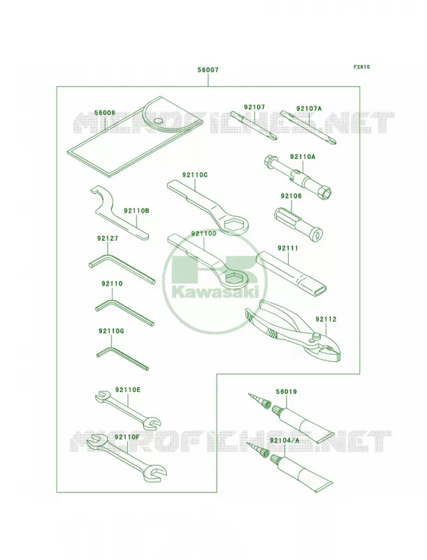 Owner's Tools Kawasaki MOTOS 650 2009 Versys   KLE650A9F