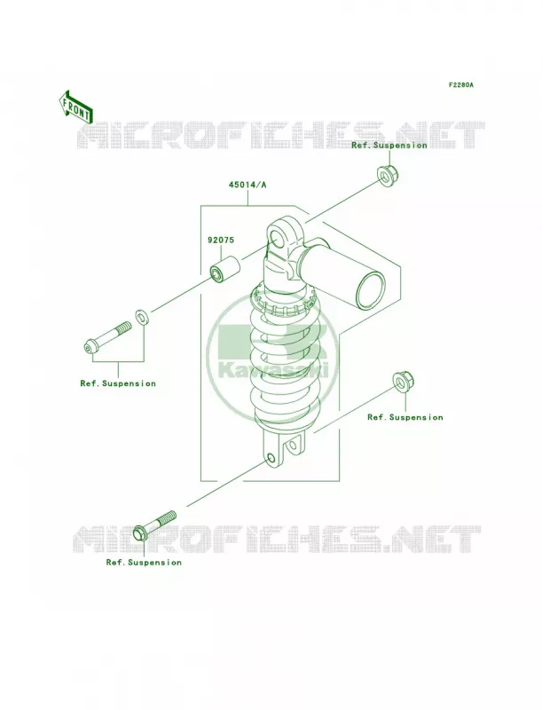 Shock AbsorbersB9F Kawasaki MOTOS 1000 2009 Z1000   ZR1000B9F