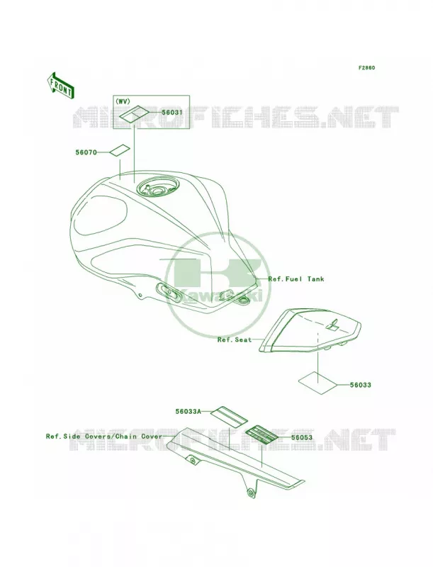 Labels Kawasaki MOTOS 750 2009 Z750   ZR750L9F