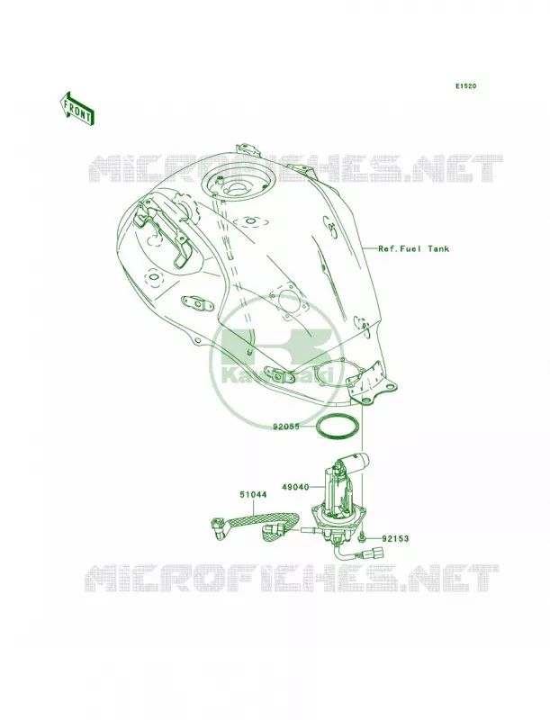 Fuel Pump Kawasaki MOTOS 650 2008 Versys   KLE650A8F