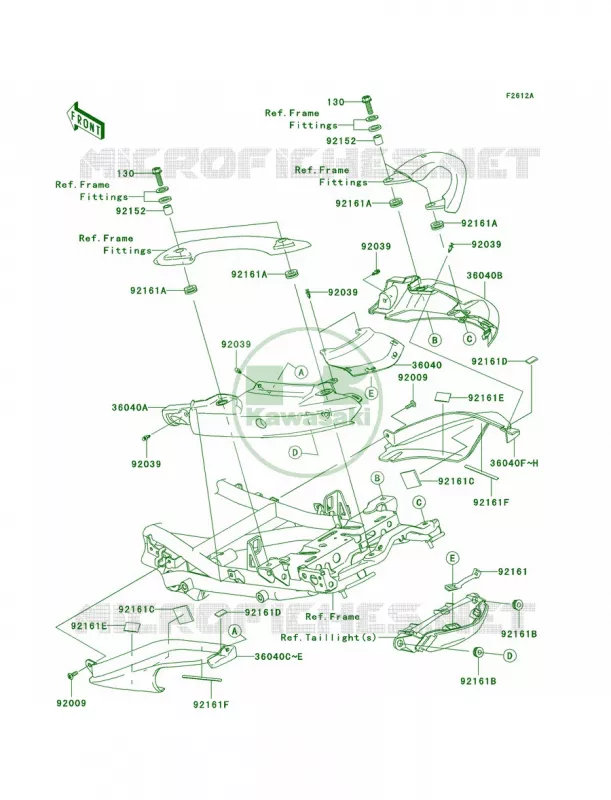 Seat CoverA9F Kawasaki MOTOS 650 2008 Versys   KLE650A8F