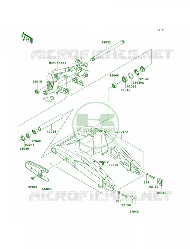 Swingarm Kawasaki MOTOS 650 2008 Versys   KLE650A8F