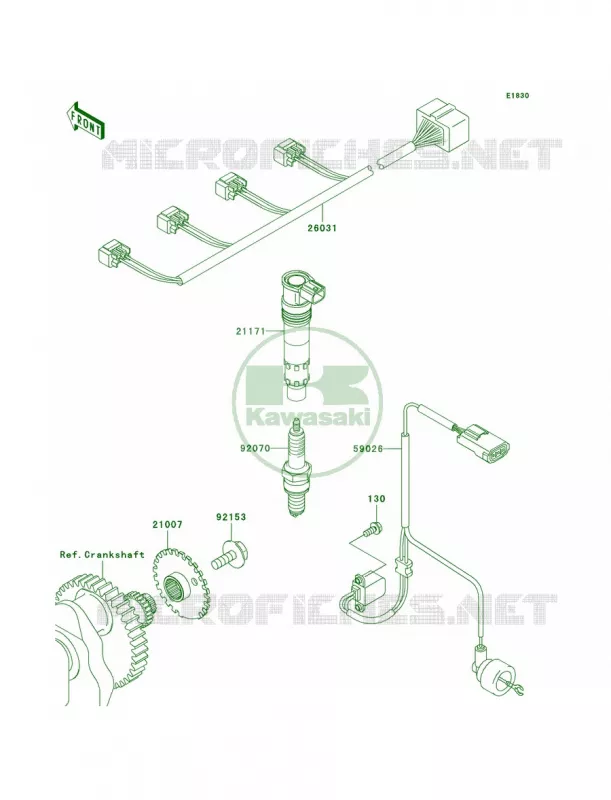 Ignition System Kawasaki MOTOS 1000 2008 Z1000   ZR1000B8F