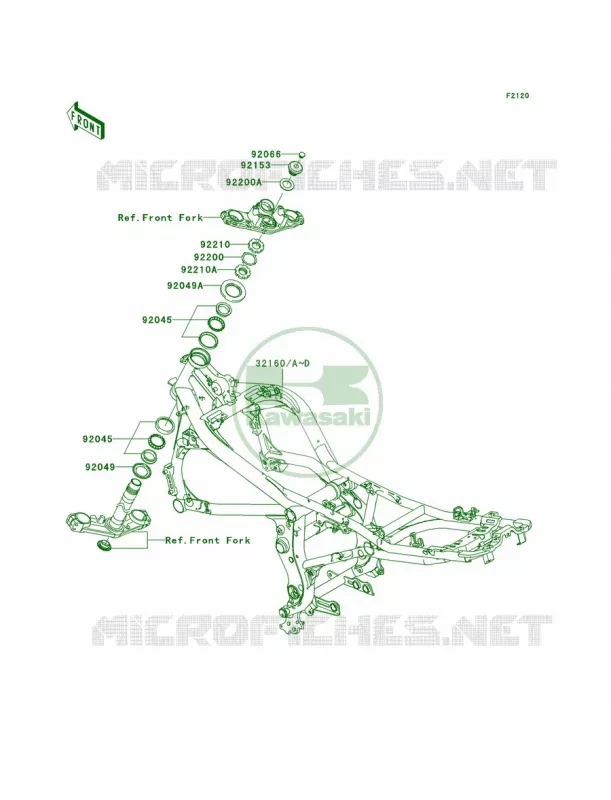 Frame Kawasaki MOTOS 650 2007 ER-6n   ER650A7F