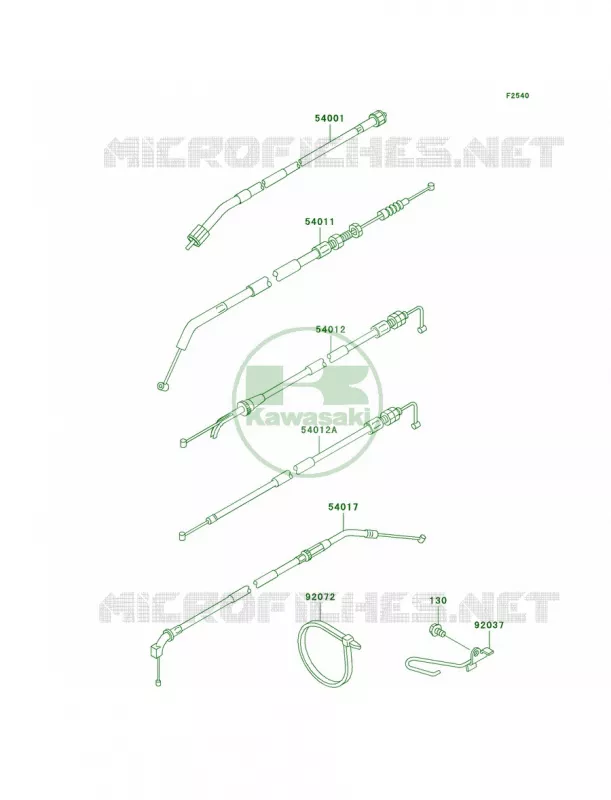 Cables Kawasaki MOTOS 250 2007 Ninja 250R  EX250F7F