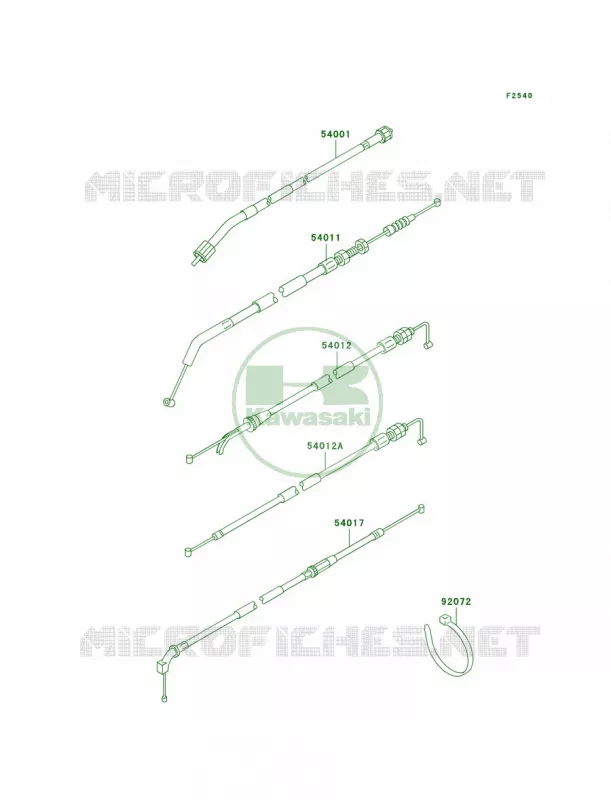 Cables Kawasaki MOTOS 500 2007 Ninja 500R  EX500D7F