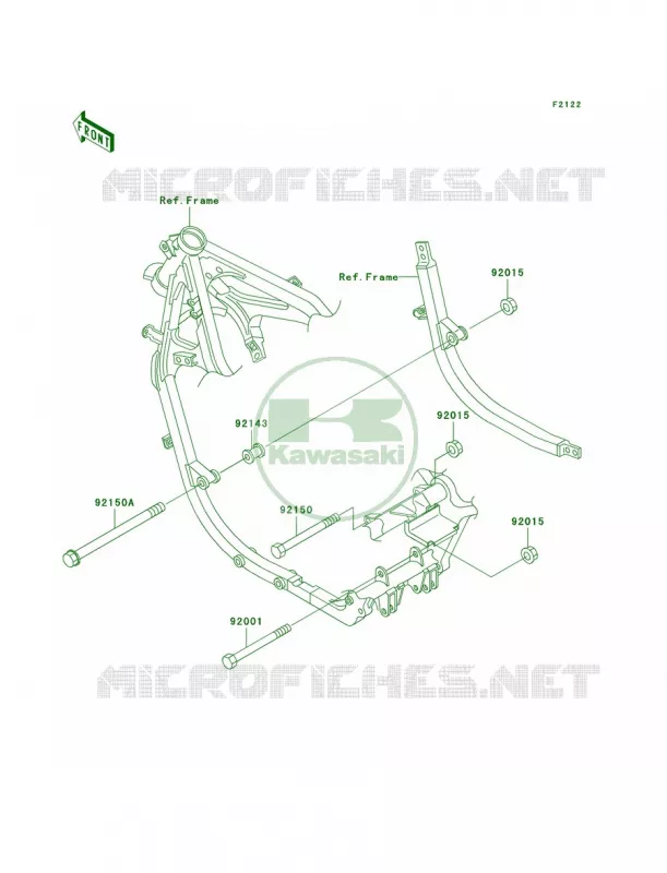 Engine Mount Kawasaki MOTOS 500 2007 Ninja 500R  EX500D7F