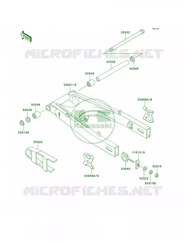 Swingarm Kawasaki MOTOS 500 2007 Ninja 500R  EX500D7F