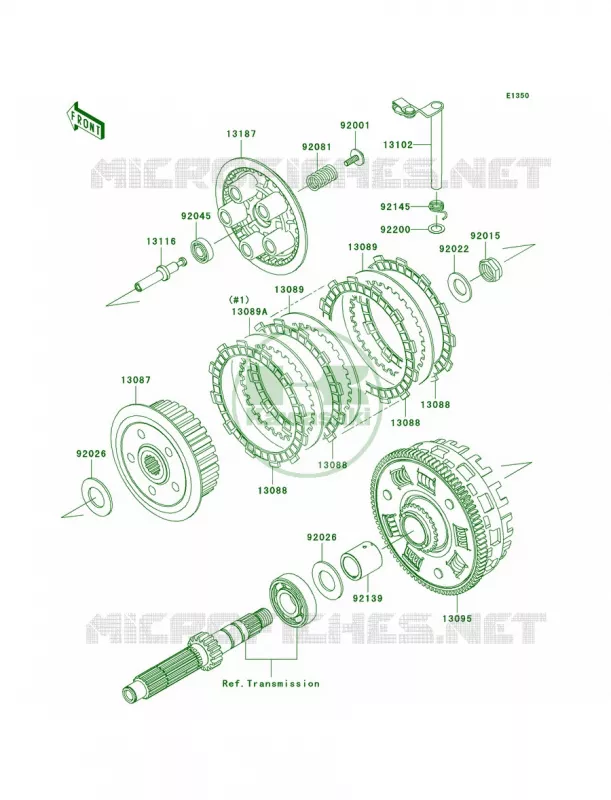 Clutch Kawasaki MOTOS 650 2007 Ninja 650R  EX650A7F