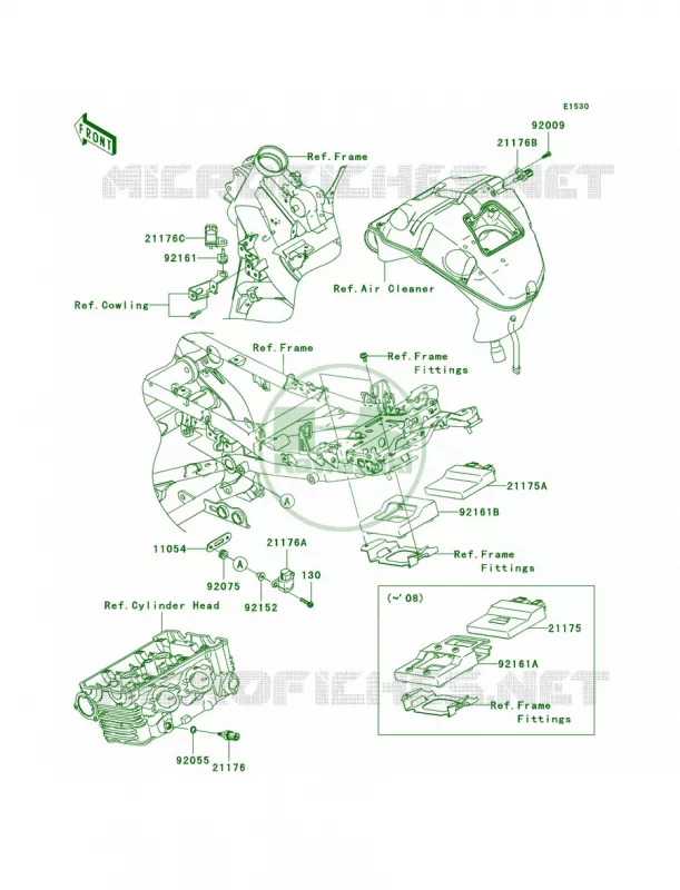 Fuel Injection Kawasaki MOTOS 650 2007 Versys   KLE650A7F