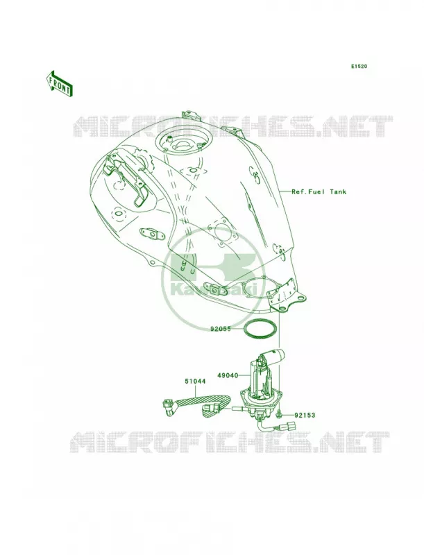 Fuel Pump Kawasaki MOTOS 650 2007 Versys   KLE650A7F