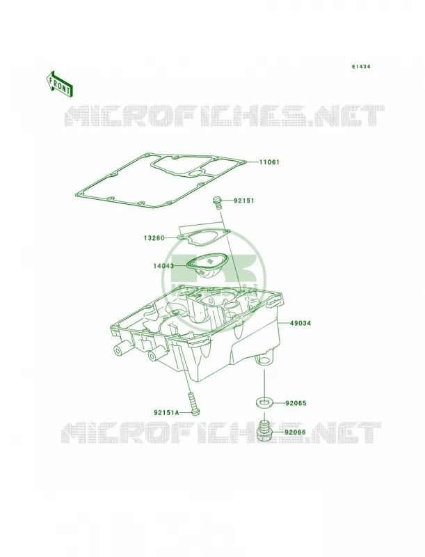 Oil Pan Kawasaki MOTOS 650 2007 Versys   KLE650A7F