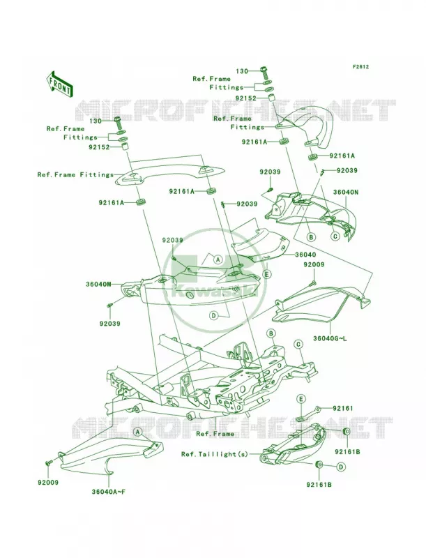 Seat CoverA7FA8F Kawasaki MOTOS 650 2007 Versys   KLE650A7F