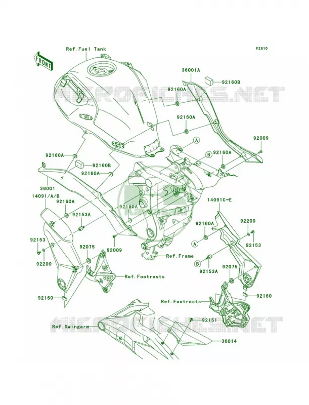 Side CoversChain Cover Kawasaki MOTOS 650 2007 Versys   KLE650A7F