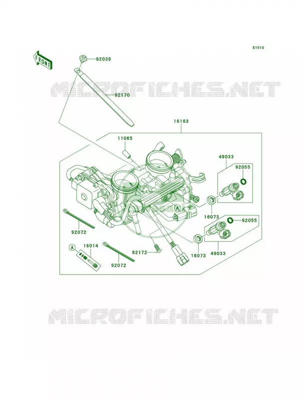 Throttle Kawasaki MOTOS 650 2007 Versys   KLE650A7F