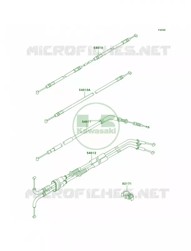 Cables Kawasaki MOTOS 1000 2007 Z1000  ZR1000B7F