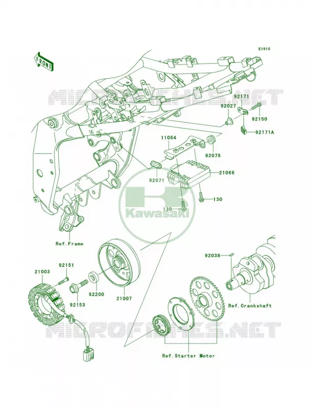 Generator Kawasaki MOTOS 1000 2007 Z1000  ZR1000B7F