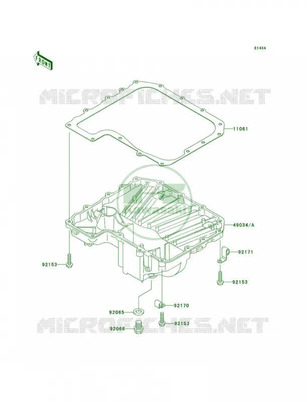 Oil Pan Kawasaki MOTOS 1000 2007 Z1000  ZR1000B7F