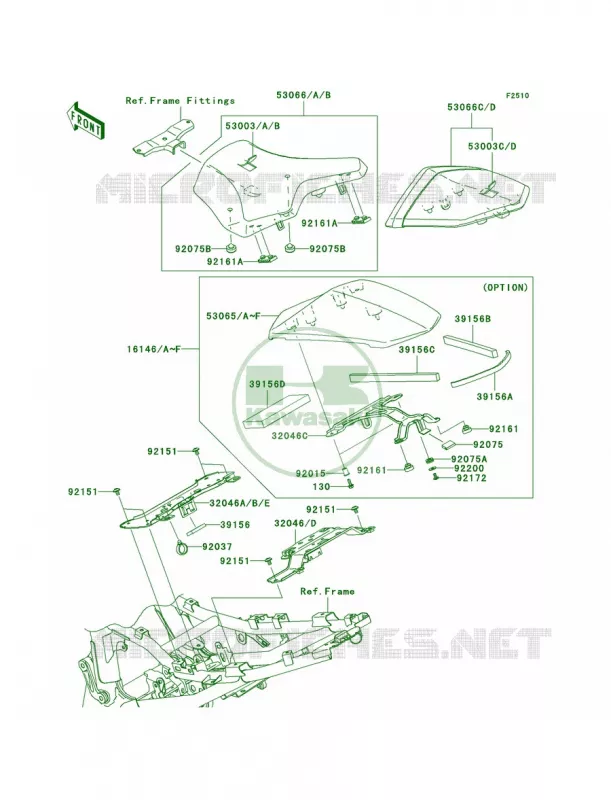 Seat Kawasaki MOTOS 1000 2007 Z1000  ZR1000B7F