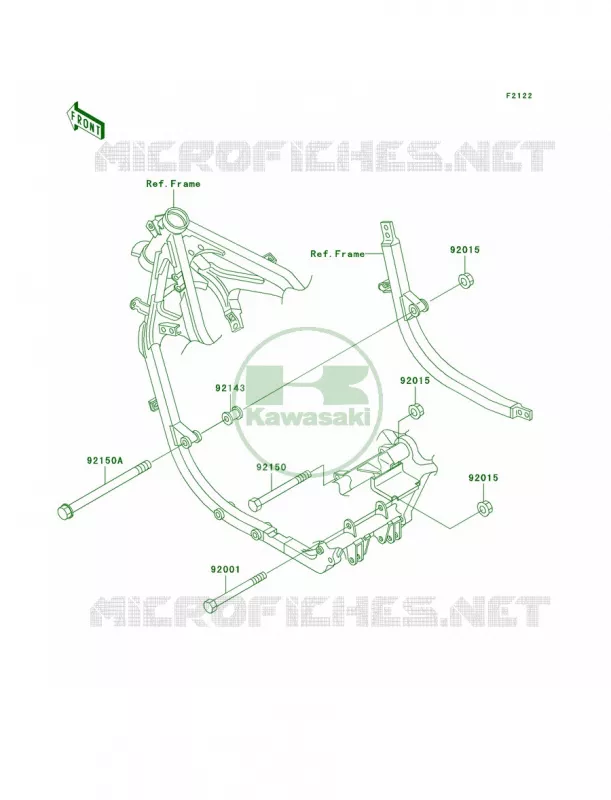 Engine Mount Kawasaki MOTOS 500 2006 Ninja 500R  EX500D6F