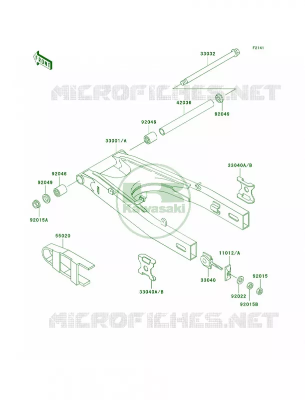 Swingarm Kawasaki MOTOS 500 2006 Ninja 500R  EX500D6F