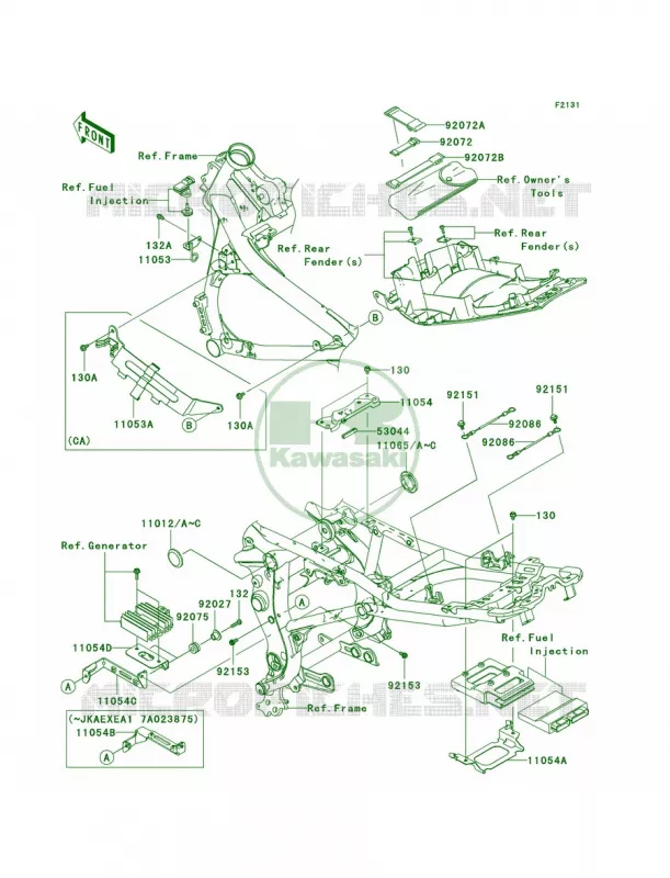 Frame Fittings Kawasaki MOTOS 650 2006 Ninja 650R  EX650A6F