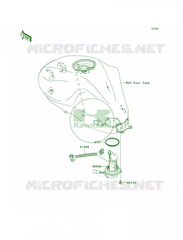 Fuel Pump Kawasaki MOTOS 650 2006 Ninja 650R  EX650A6F