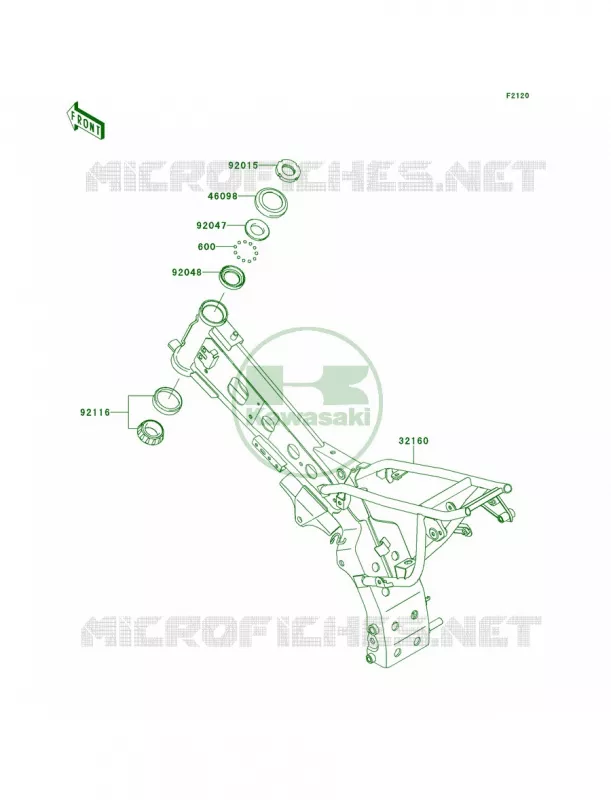 Frame Kawasaki MOTOS 110 2013 KLX110L  KLX110DDF