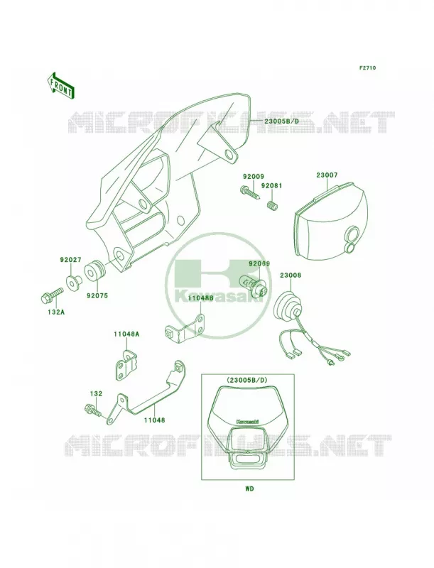 Headlights Kawasaki MOTOS 220 1998 KDX220R  KDX220-A5