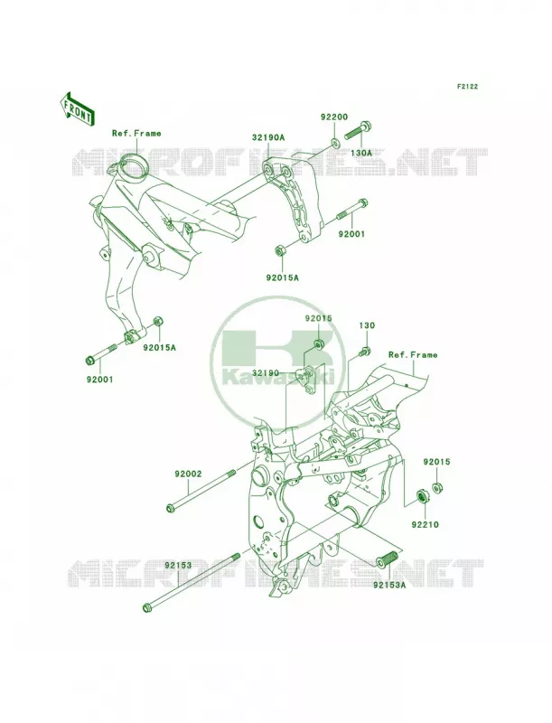 Engine Mount Kawasaki MOTOS 1000 2006 Z1000  ZR1000A6F