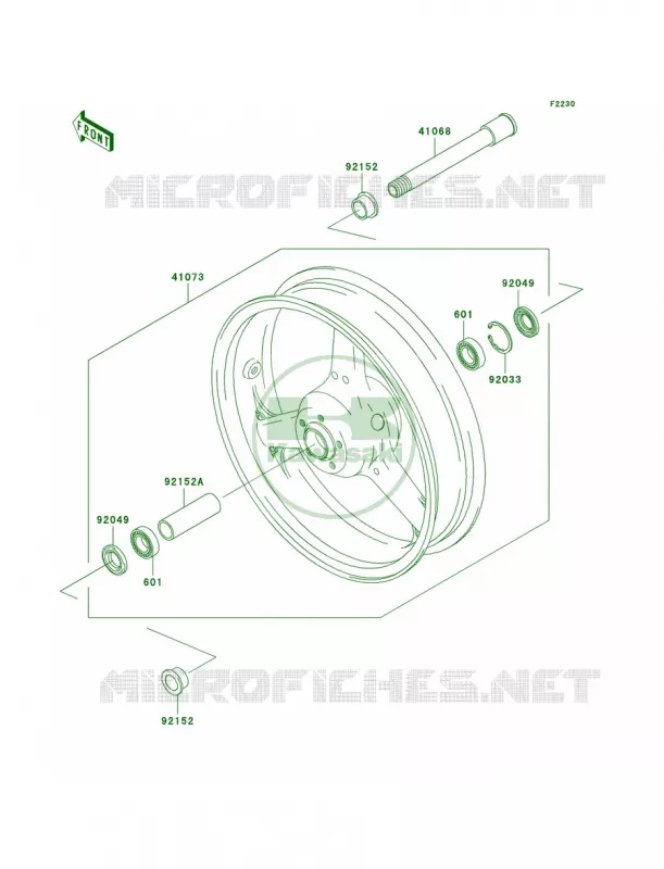 Front Wheel Kawasaki MOTOS 1000 2006 Z1000  ZR1000A6F