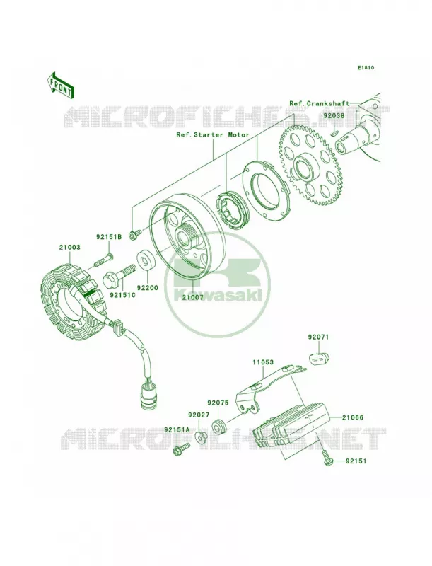 Generator Kawasaki MOTOS 1000 2006 Z1000  ZR1000A6F