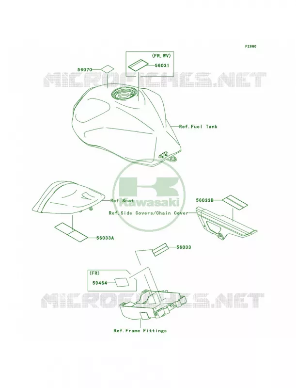 Labels Kawasaki MOTOS 1000 2006 Z1000  ZR1000A6F