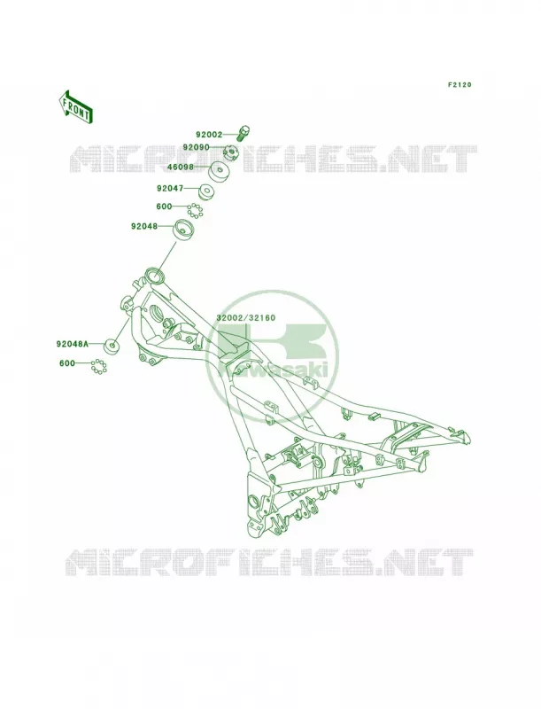 Frame Kawasaki MOTOS 250 2005 Ninja 250R  EX250-F19
