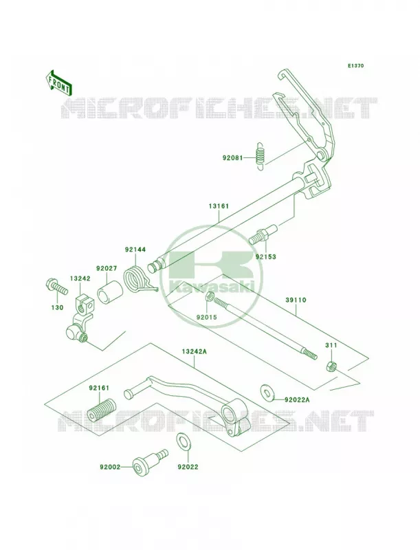 Gear Change Mechanism Kawasaki MOTOS 250 2005 Ninja 250R  EX250-F19