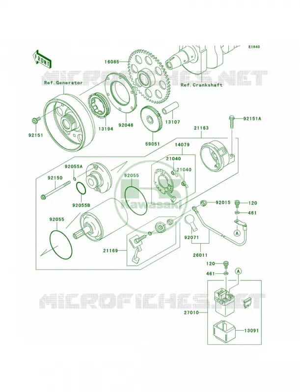 Starter Motor Kawasaki MOTOS 1000 2005 Z1000  ZR1000-A3