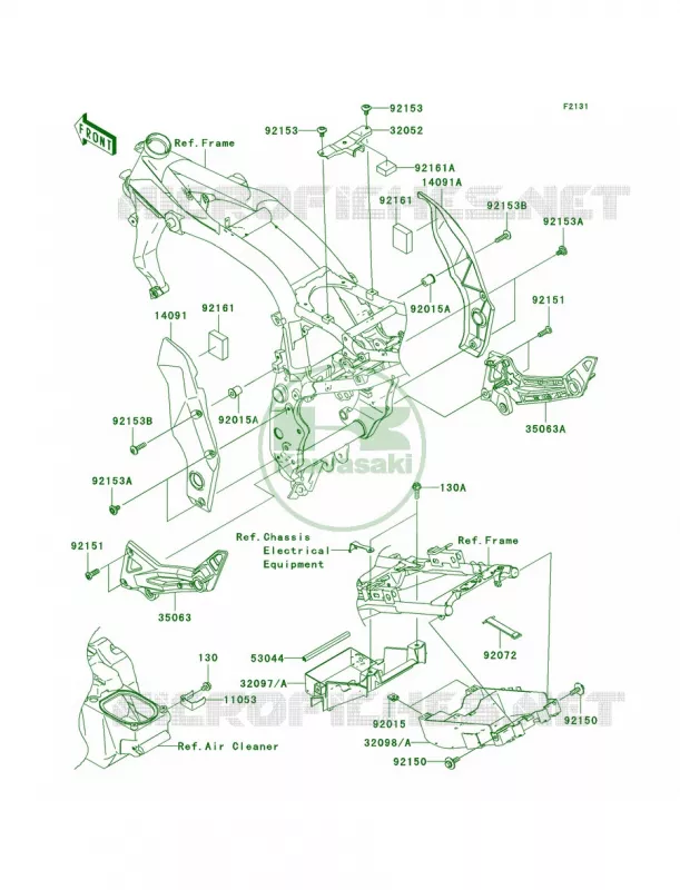 Frame Fittings Kawasaki MOTOS 1000 2005 Z1000   ZR1000-A3H