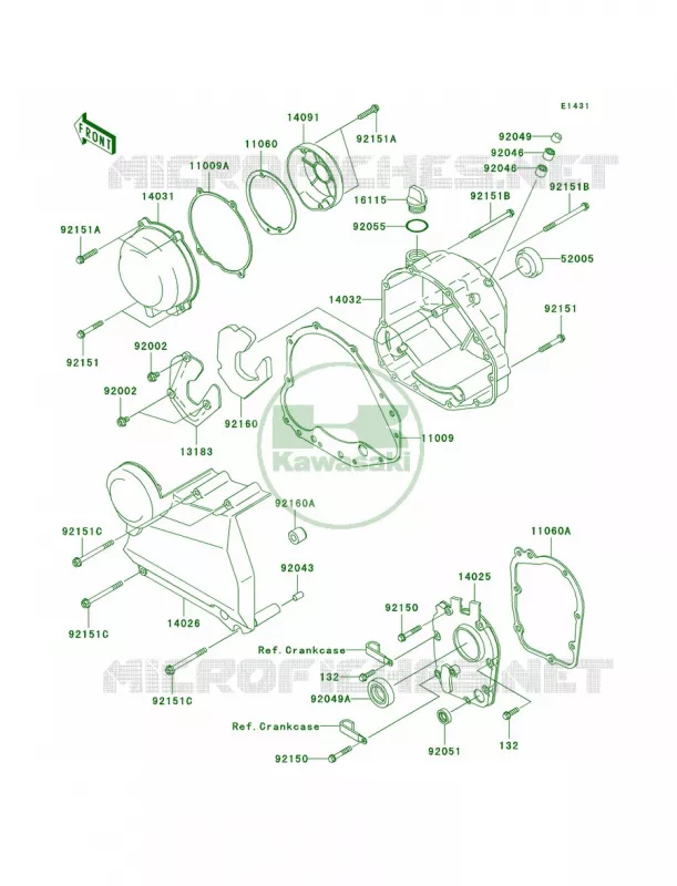 Engine Covers Kawasaki MOTOS 750 2005 ZR-7S  ZR750-H5