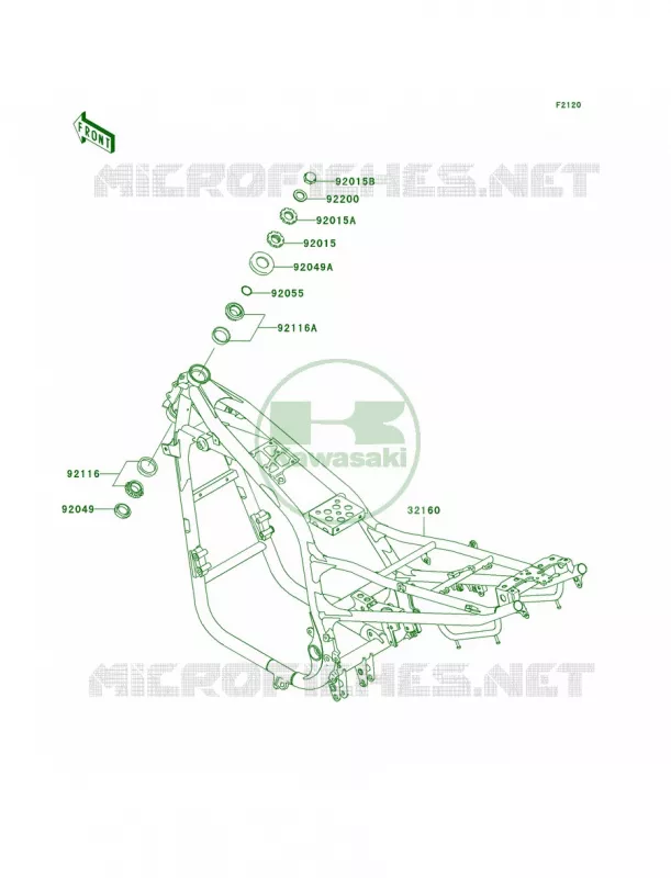 Frame Kawasaki MOTOS 750 2005 ZR-7S  ZR750-H5