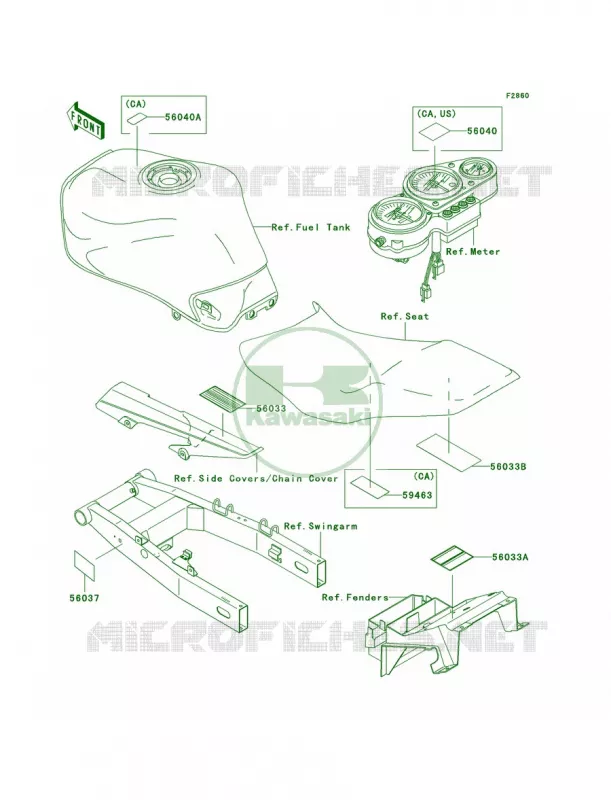 LabelsH1H2 Kawasaki MOTOS 750 2005 ZR-7S  ZR750-H5