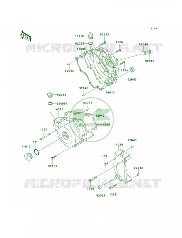 Engine Covers Kawasaki MOTOS 250 2004 Ninja 250R  EX250-F18