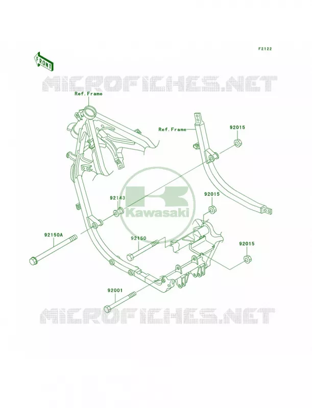 Engine Mount Kawasaki MOTOS 500 2004 Ninja 500R  EX500-D11