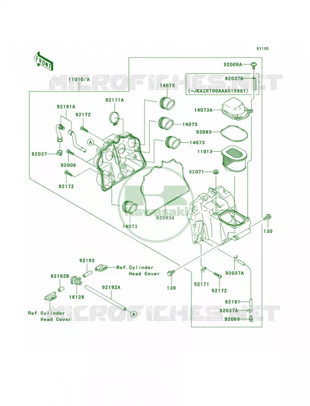 Air Cleaner Kawasaki MOTOS 1000 2004 Z1000   ZR1000-A2H