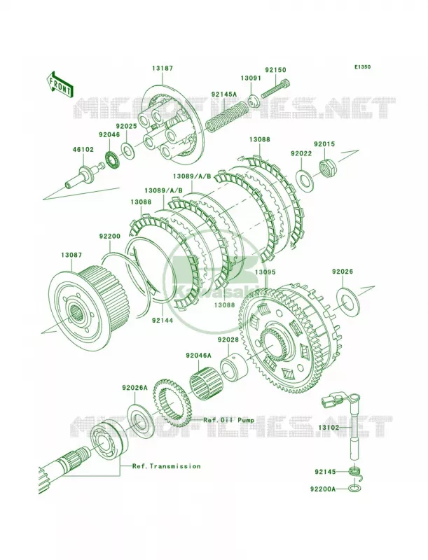 Clutch Kawasaki MOTOS 1000 2004 Z1000   ZR1000-A2H