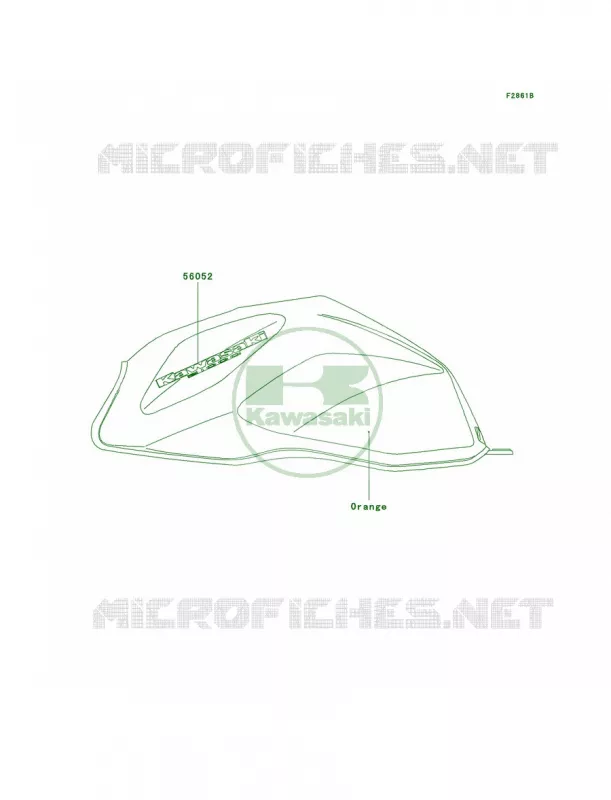 DecalsOrangeA1H Kawasaki MOTOS 1000 2004 Z1000   ZR1000-A2H