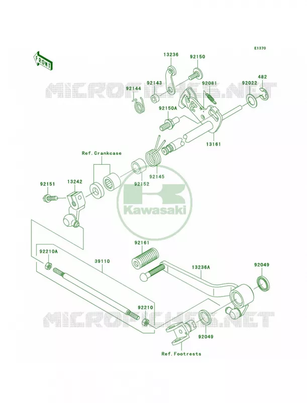 Gear Change Mechanism Kawasaki MOTOS 1000 2004 Z1000   ZR1000-A2H