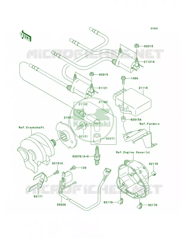 Ignition System Kawasaki MOTOS 750 2004 ZR-7S  ZR750-H4