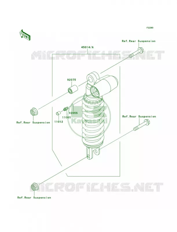Shock Absorbers Kawasaki MOTOS 1000 2003 Z1000  ZR1000-A1